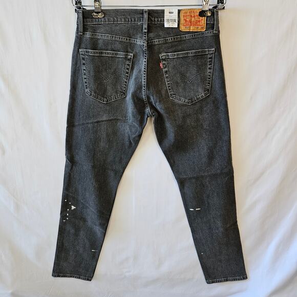 Levi's [Read] 512 Slim Taper Black Distressed Paint Splatter Stretch 33x32(30.5) - Picture 2 of 10
